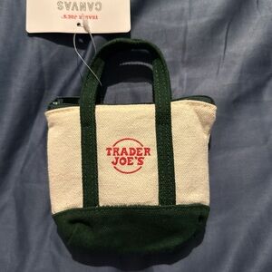 Trader Joe's Micro Canvas Tote Bag With Grocery Bag- 2 in 1